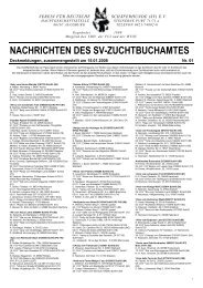 NACHRICHTEN DES SV-ZUCHTBUCHAMTES - von Trumelo