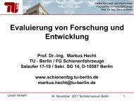 Prof. Dr. Markus Hecht, TU Berlin: 