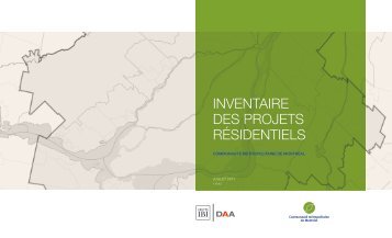 Étude : Inventaire des projets résidentiels - Projet de PMAD