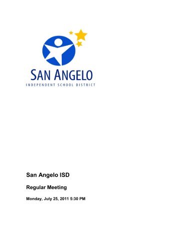 Agenda of Regular Meeting - San Angelo Standard-Times