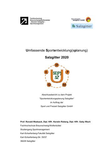 Umfassende Sportentwicklung(splanung) Salzgitter ... - Stadt Salzgitter