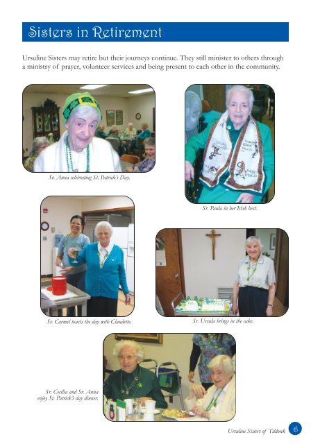 Annual Report 2009 - Ursuline Sisters of Tildonk, US Province