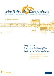 Musiktheorie Komposition - Gesellschaft für Musiktheorie