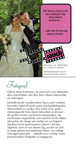 Ihre persönliche Hochzeits - Heiraten in Südtirol - Meran