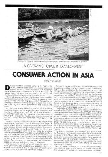 CONSUMER ACTION IN ASIA - IDL-BNC @ IDRC