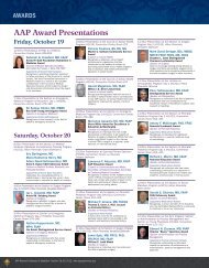 AAP Award Presentations - American Academy of Pediatrics ...