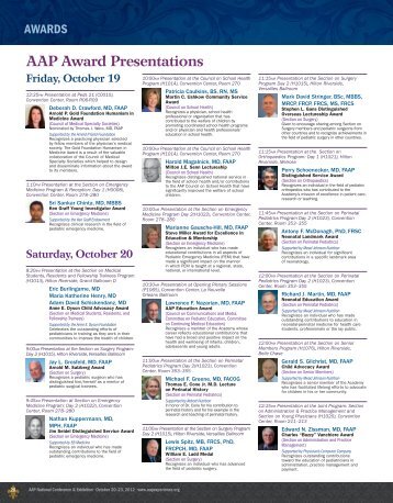 AAP Award Presentations - American Academy of Pediatrics ...