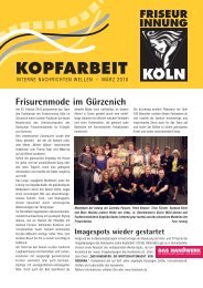 Kopfarbeit - Friseurinnung Köln