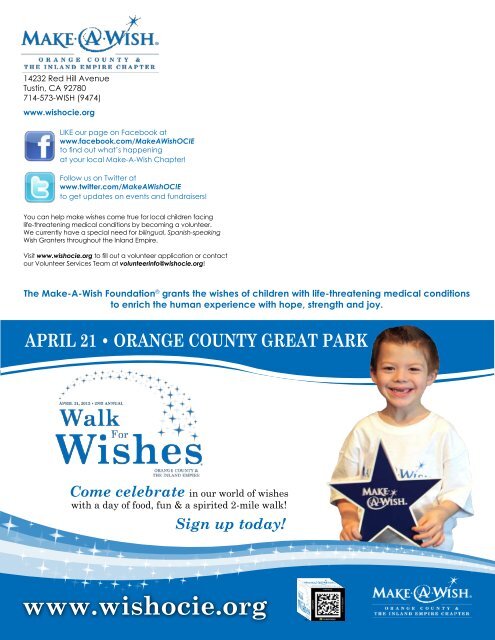 2011 annual report - Make-A-Wish Foundation of Orange County ...