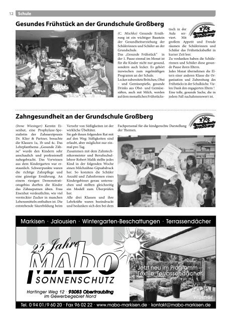 Juni · 150 / 2010 Mitteilungsblatt - Pentling aktuell