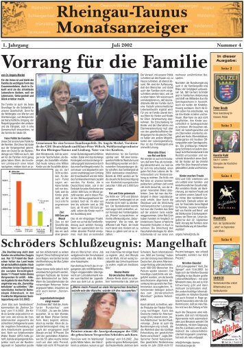 Ausgabe 04 (Juli 2002) - Rheingau-Taunus-Monatsanzeiger