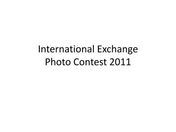 International Exchange Photo Contest 2011
