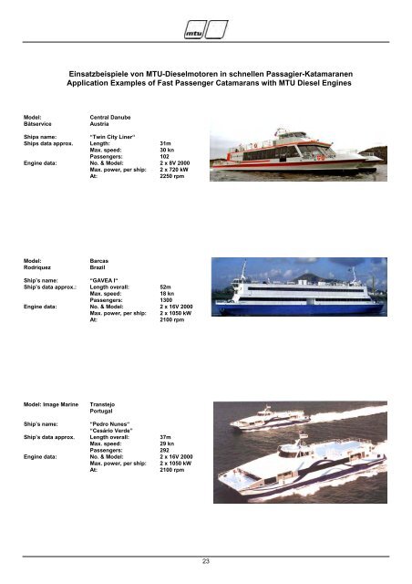 References Diesel Engines in Passenger Vessels - MTU Online Shop