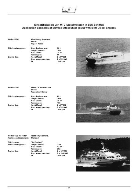 References Diesel Engines in Passenger Vessels - MTU Online Shop