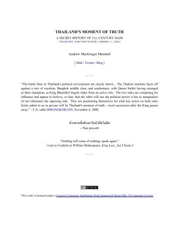THAILAND'S MOMENT OF TRUTH - ZENJOURNALIST