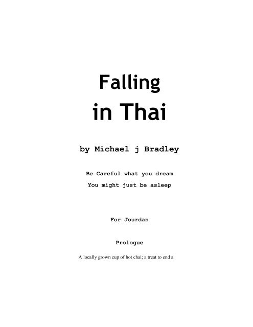 Falling in Thai by Michael j Bradley - Gadabout Life