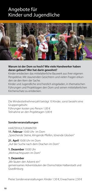 Jahresprogramm der Domschätze Halberstadt und Quedlinburg 2012