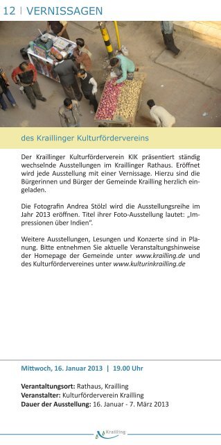 Veranstaltungsprogramm 2013 - Gemeinde Krailling