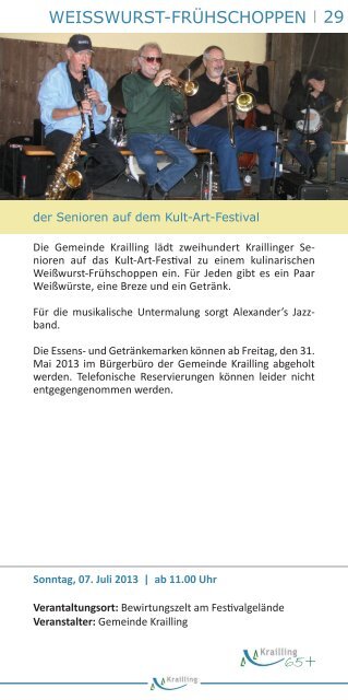 Veranstaltungsprogramm 2013 - Gemeinde Krailling