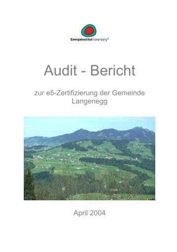 Download Auditbericht 2004 (PDF) - Langenegg