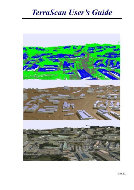TerraScan User s Guide Terrasolid