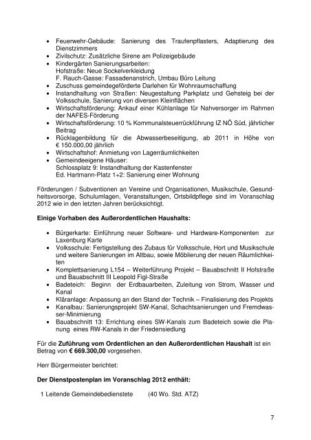 Protokoll über die 10. Geschäftssitzung des ... - in Laxenburg