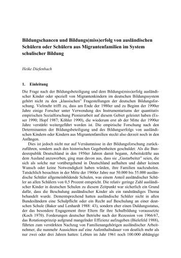 Diefenbach 2008 Bildungschancen Migranten.pdf - Institut für ...