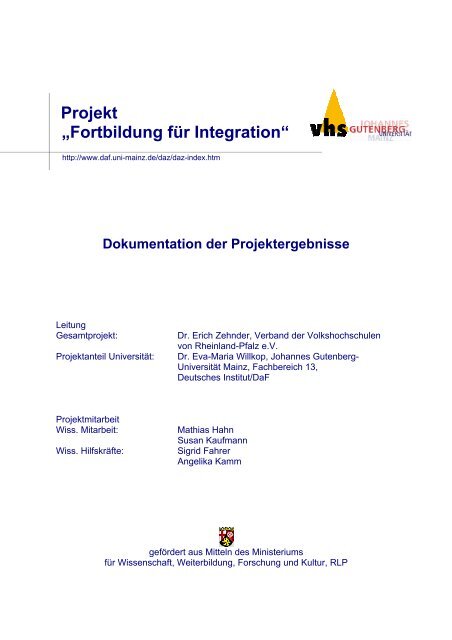 Projekt Fortbildung Fur Integration Bei Daf In Mainz Johannes