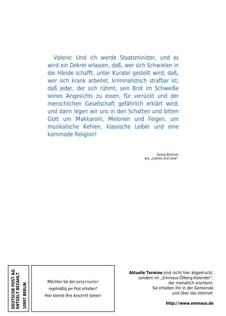 Die gesamte Ausgabe als pdf-Datei (660k) - Emmaus-Ölberg ...