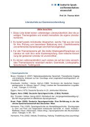 Literaturliste zur Examensvorbereitung Bitte beachten: 1. Diese ... - ISK