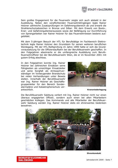 Wir gehen für Sie durch´s - Berufsfeuerwehr Salzburg