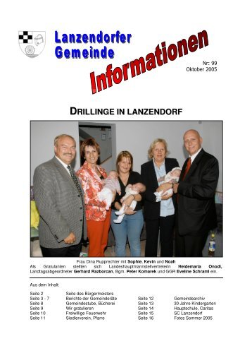 DRILLINGE IN LANZENDORF - Gemeinde Lanzendorf
