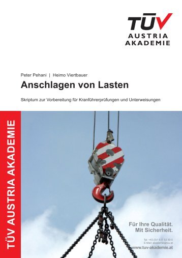 Anschlagen von Lasten - TÜV Austria Akademie