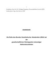 Die Rolle des Bundes Sozialistischer Akademiker (BSA) bei der ...