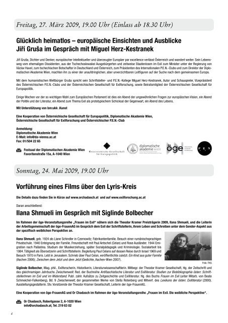 Exil, Widerstand, Kultur Wissenschaft, Musik, Literatur