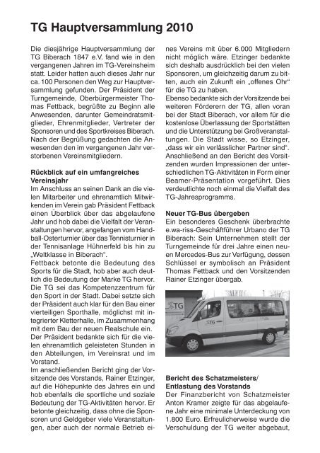 TG-Report 2 / 2010 als pdf-Datei (ca - TG Biberach