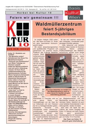 Waldmüllerzentrum - Kultur 10