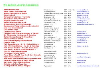 Vollständige Liste der Sponsoren - GRG 10 Laaer Berg
