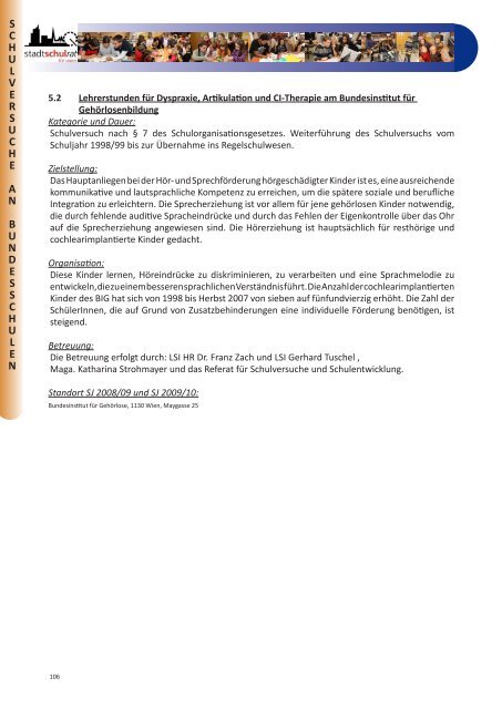 Schulversuchsbroschüre 2009/2010 - Referat für Schulversuche ...