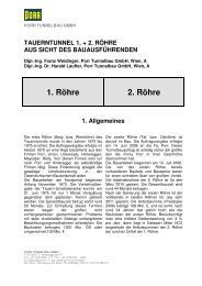 Tauerntunnel 1 2 Röhre aus der Sicht des Bauausführenden 1