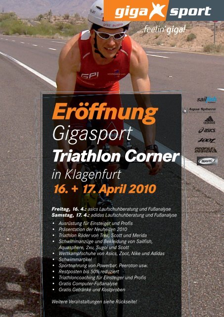 Eröffnung Gigasport Triathlon Corner in Klagenfurt 16. + 17. April 2010