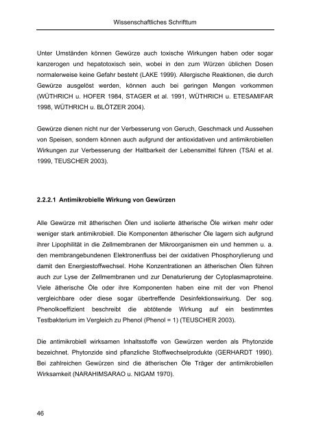 Aus dem Institut für Lebensmittelqualität und -sicherheit des