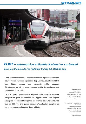 FLIRT – automotrice articulée à plancher surbaissé