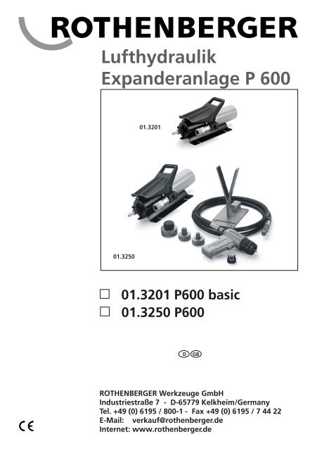 Lufthydraulik Expanderanlage P 600 01.3201 P600 basic 01.3250 ...