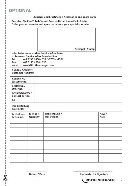 Umschlag Service ROWELD P160 Saniline 0610.cdr - Putkikierre