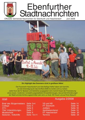 Redaktionsschluss für die Ausgabe 3/2008 - Stadtgemeinde Ebenfurth