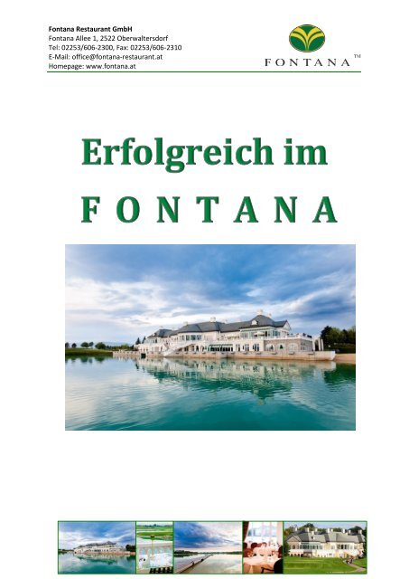 Fontana Restaurant GmbH Fontana Allee 1 ... - Golfclub Fontana
