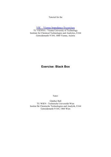 Exercise: Black Box - TU Wien - Technische Universität Wien