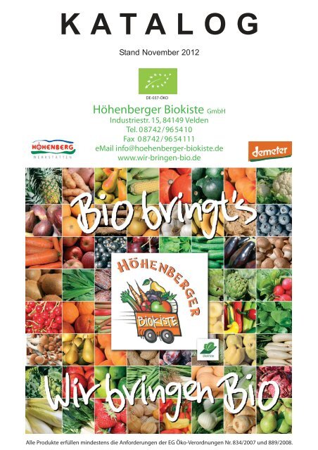 Katalog Winter 12 - Höhenberger Biokiste