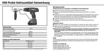 HHD-ProSet Hohlraumdübel-Setzwerkzeug